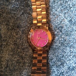 Marc Jacobs pink faced watch.